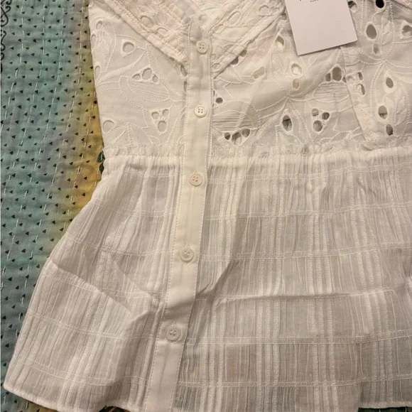 IRO White Eyelet Camisole Top - Picture 5 of 9